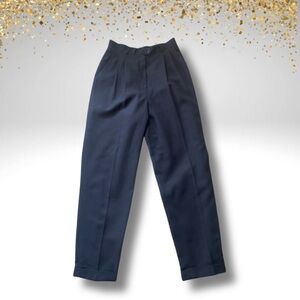 Ralph Lauren Navy Pleated Trousers